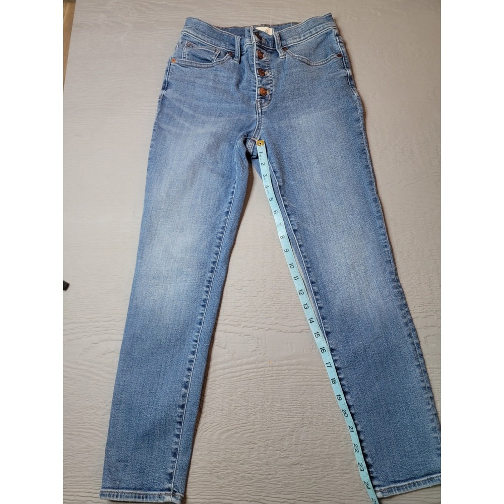 ♡Preloved Madewell Womens Button Up Mid-rise Skinny Crop B-35